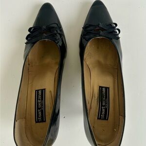 Stuart Weitzman Black Patent Leather Flats